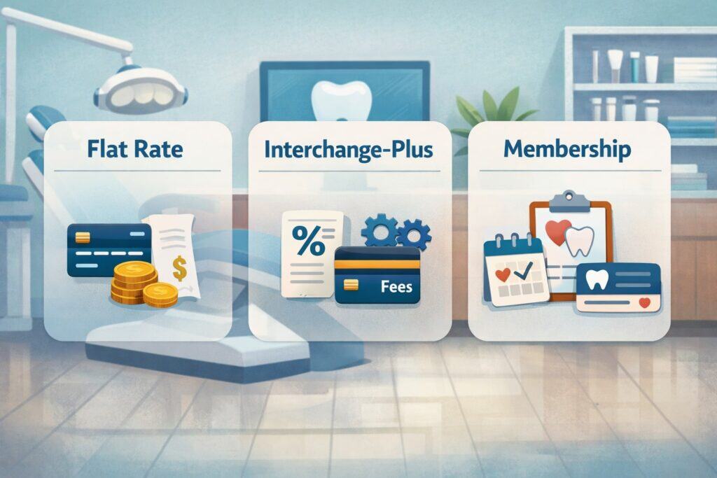 Pricing Models Explained for Dental Practices (Flat Rate vs Interchange-Plus vs Membership)