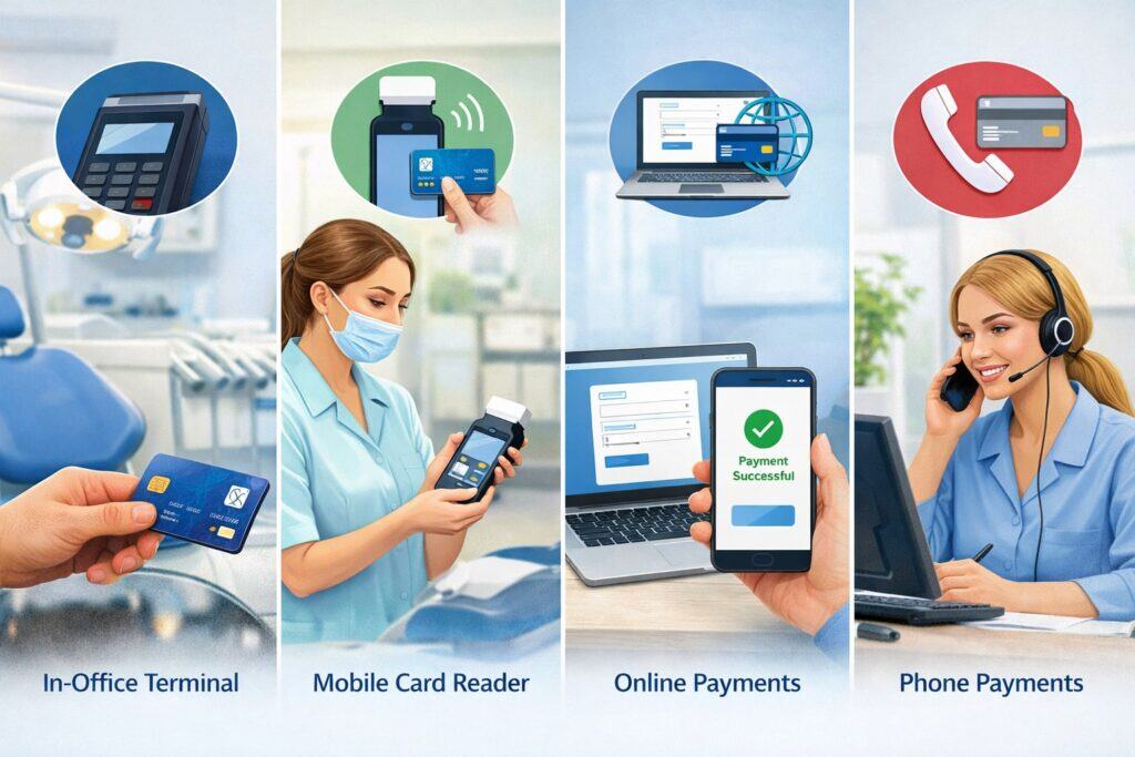 The core ways to accept credit cards in your dental practice