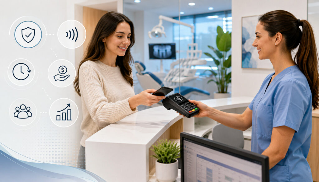 Contactless payment at a dental office