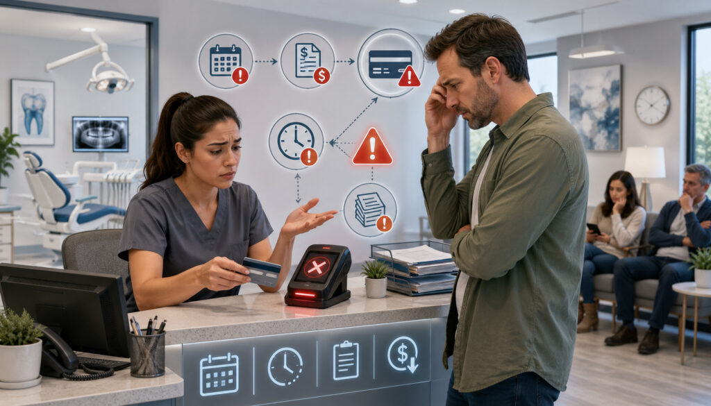 Dental office payment decline disrupting workflow