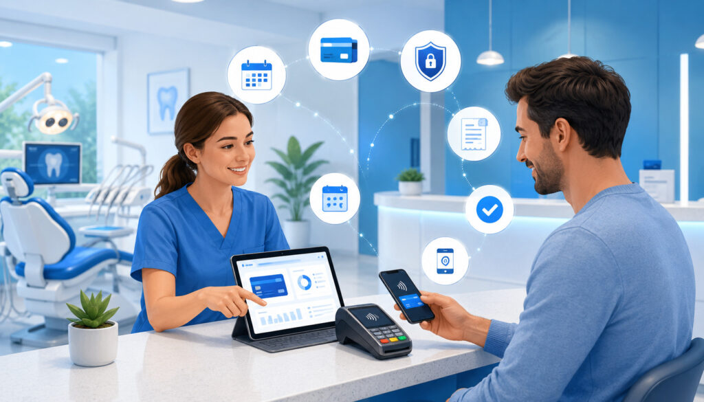 Online credit card payment at a dental practice