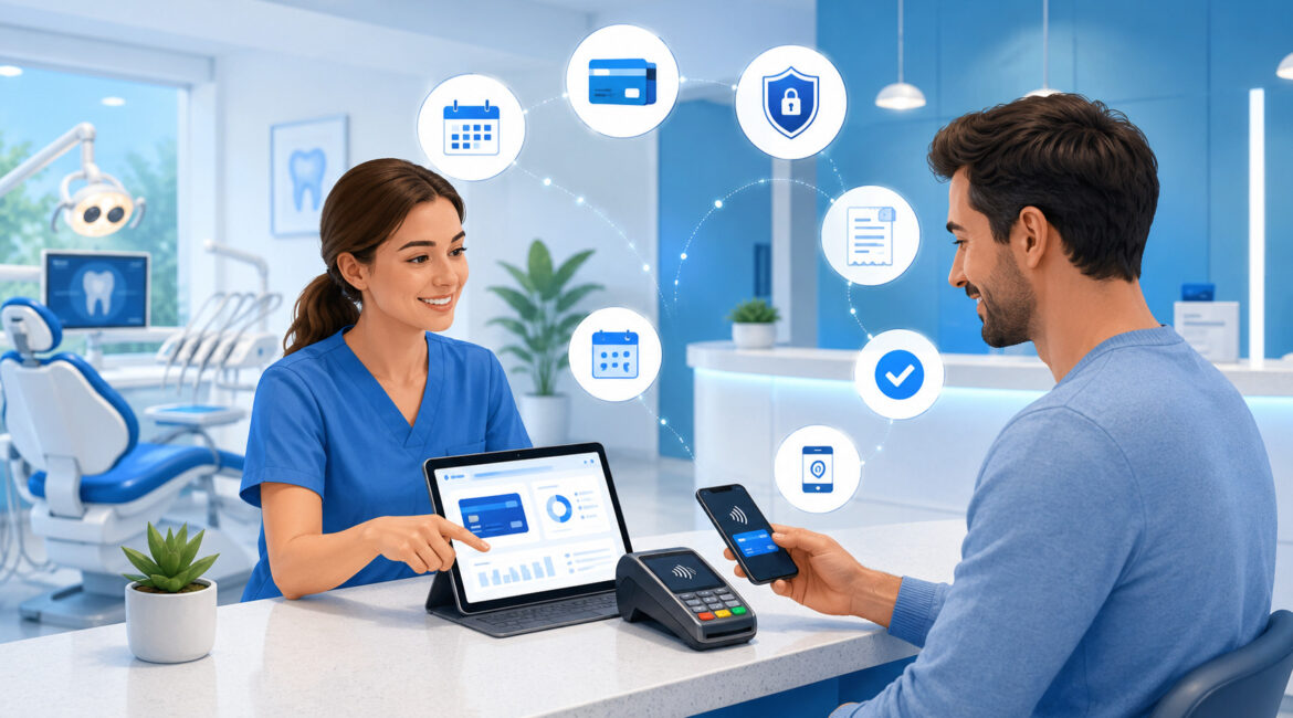 Online credit card payment at a dental practice