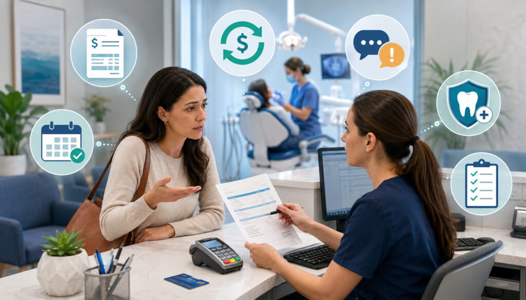 Dental office refund and billing dispute discussion